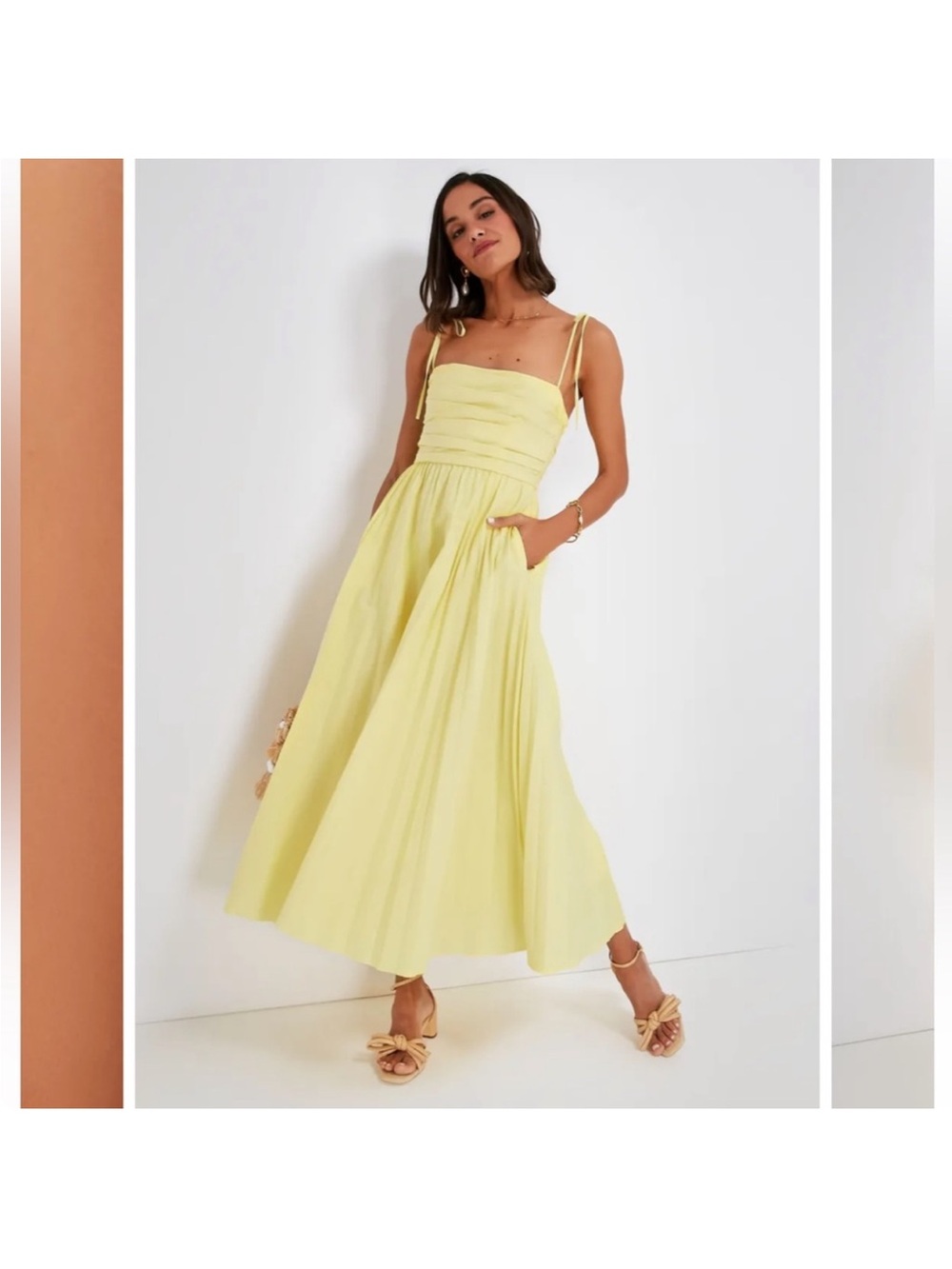 simkhai limoncello caroline Maxi Dress with Ruched Bodice